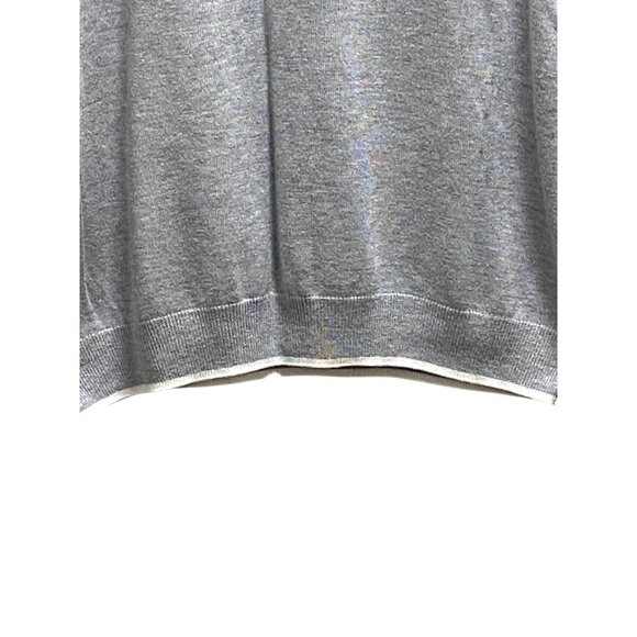 Rachel Zoe Good Vibes Embroidered Cashmere Blend Sweater Gray Size L Minimalist - Picture 6 of 12